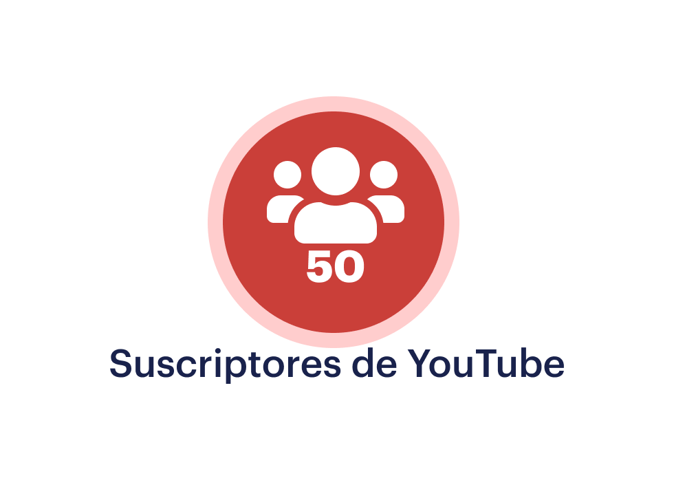 50 suscriptores de YouTube